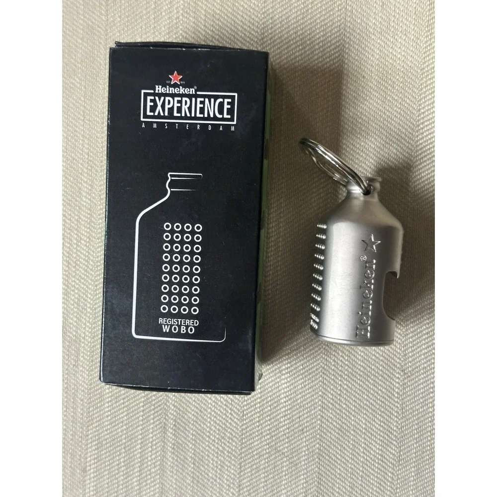 NEW - HEINEKEN EXPERIENCE BEER BOTTLE OPENER KEY CHAIN REGISTERED WOBO AMSTERDAM